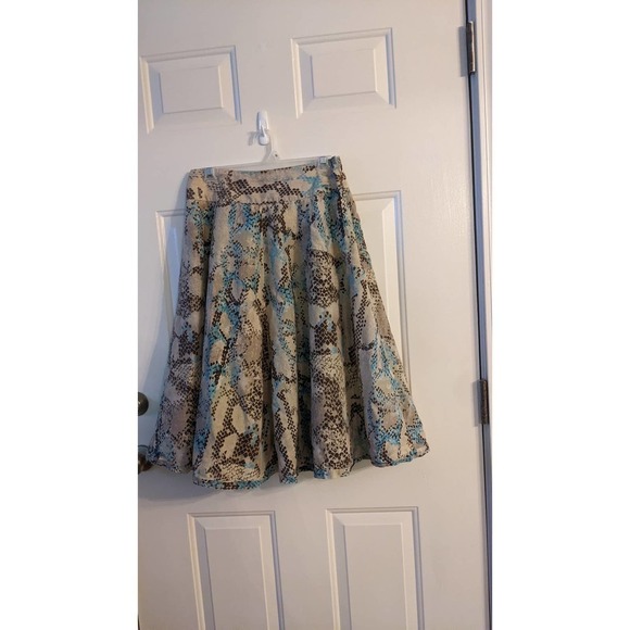 Coldwater Creek Silk Blend Midi Skirt Petite Small - Picture 2 of 9